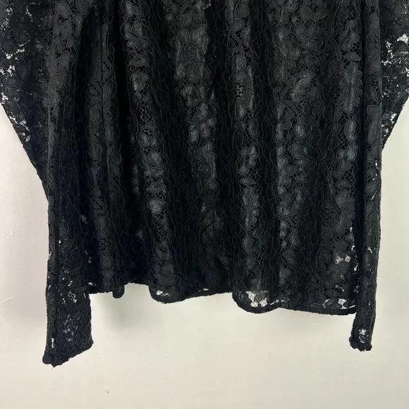 NWT Express Lace Puff Sleeve Top Black Size Small S NEW $88 - Picture 5 of 16